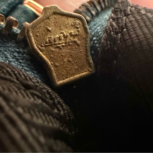 PRADA Satin Mini Hobo Bag Purse in Aqua Teal RARE with COA Authentic - Picture 14 of 16